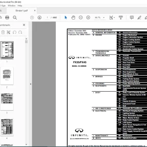 2006 Infiniti FX35 FX45 S50 Series Service Manual - PDF DOWNLOAD