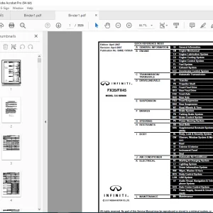 2008 Infiniti FX35 FX45 S50 Series Service Manual - PDF DOWNLOAD