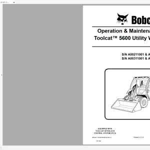 Bobcat Toolcat Utility Work Machine Full Models Updated 2021 Service Library DVD - COMPLETE SET - PDF DOWNLOAD