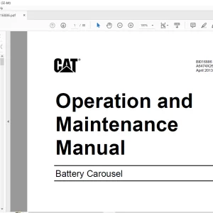 CAT Battery Carousel Operation and Maintenance Manual BI016886 - PDF DOWNLOAD