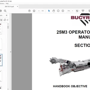 CAT Bucyrus 25M3 OPERATOR’S MANUAL BI619314 - PDF DOWNLOAD