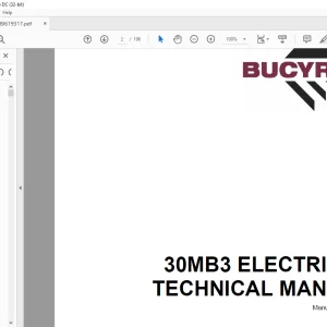 CAT Bucyrus 30MB3 ELECTRICAL TECHNICAL MANUAL BI619317 - PDF DOWNLOAD