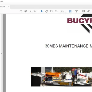 CAT Bucyrus 30MB3 MAINTENANCE MANUAL BI620137 - PDF DOWNLOAD