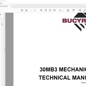 CAT Bucyrus 30MB3 MECHANICAL TECHNICAL MANUAL BI619316 - PDF DOWNLOAD