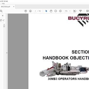 CAT Bucyrus 30MB3 OPERATORS MANUAL BI620064 - PDF DOWNLOAD