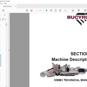 CAT Bucyrus 30MB3 TECHNICAL MANUAL BI620062-  PDF DOWNLOAD