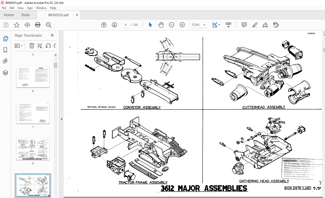 CAT Bucyrus 3612 Eimco Marietta Drum Miner Maintenance Manual BI000035 ...