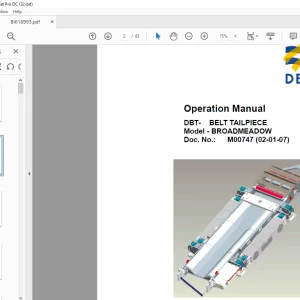 CAT Bucyrus DBT BROADMEADOW Operation Manual BI618993  - PDF DOWNLOAD