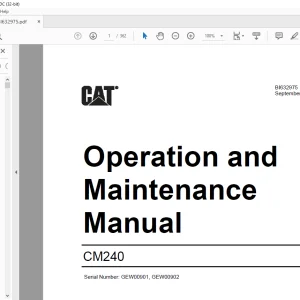CAT CM240 Operation and Maintenance Manual BI632975  - PDF DOWNLOAD
