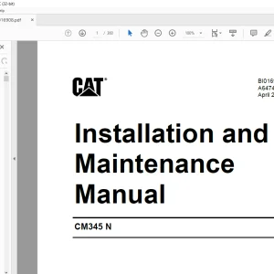 CAT CM345 N Installation and Maintenance Manual BI016908 -  PDF DOWNLOAD