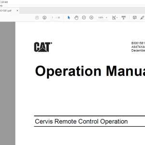 CAT Cervis Remote Control Operation Operation Manual BI001581 - PDF DOWNLOAD