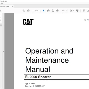 CAT EL2000 Shearer Operation & Maintenance Manual BI628601 - PDF DOWNLOAD