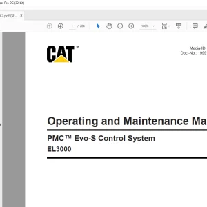 CAT PMC™ Evo-S Control System EL3000 Operating & Maintenance Manual - PDF DOWNLOAD