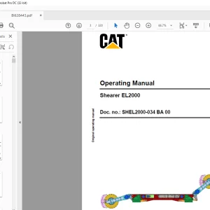 CAT Shearer EL2000 Operating Manual BI628443 - PDF DOWNLOAD