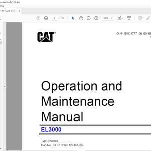 CAT Shearer EL3000 Operation & Maintenance Manual BI001777 - PDF DOWNLOAD