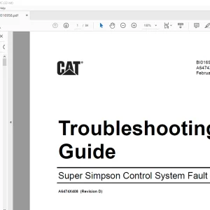 CAT Super Simpson Control System Fault Codes Troubleshooting Guide Manual BI016958 - PDF DOWNLOAD