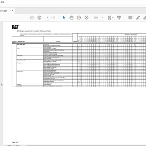 Cat 8200 Dragline Inspection & Preventative Maintenance Matrix Manual EM018881 - PDF DOWNLOAD
