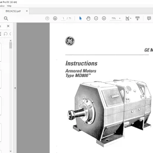Cat Armored Motors MD800 Instruction Manual BI624252 - PDF DOWNLOAD