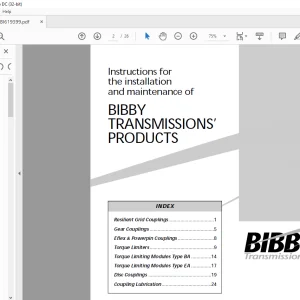 Cat BIBBY TRANSMISSIONS PRODUCTS Instructions for the installation & Maintenance Manual BI619399 - PDF DOWNLOAD