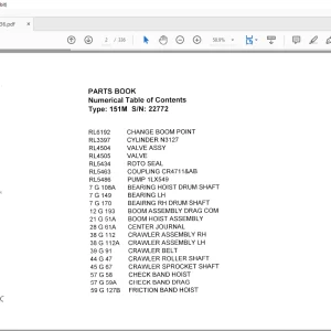Cat Bucyrus 151M Dragline Parts Book Manual SN 22772 - PDF DOWNLOAD