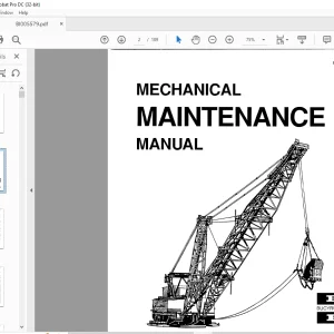 Cat Bucyrus 1570-W Walking Dragline Mechanical Maintenance Manual BI005579 - PDF DOWNLOAD