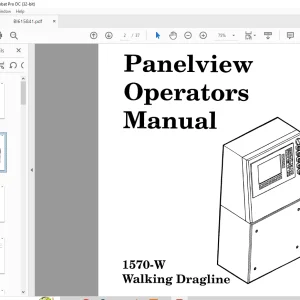 Cat Bucyrus 1570-W Walking Dragline Panelview Operator's Manual BI615841 - PDF DOWNLOAD