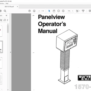 Cat Bucyrus 1570-W Walking Dragline Panelview Operator's Manual BI616749 - PDF DOWNLOAD