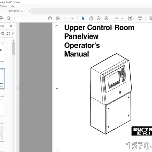 Cat Bucyrus 1570-W Walking Dragline Upper Control Room Panelview Operator's Manual BI616750 - PDF DOWNLOAD