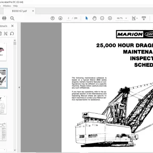 Cat Bucyrus 25,000 Hour Dragline Maintenance Inspection Schedule Manual BI006167 - PDF DOWNLOAD