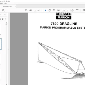 Cat Bucyrus 7820 Dragline Programmable System Manual SN 23343 - PDF DOWNLOAD