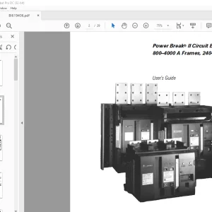 Cat Bucyrus 800–4000 A Frames, 240–600 Vac g Power Break® II Circuit Breakers Manual BI619406 - PDF DOWNLOAD