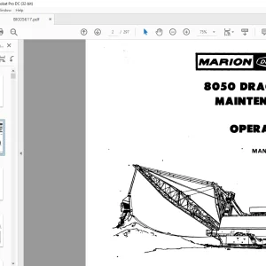 Cat Bucyrus 8050 Dragline Maintenance & Operation Manual BI005617 - PDF DOWNLOAD