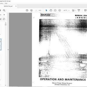 Cat Bucyrus 8050 Walking Dragline Operation & Maintenance Manual BI006706 - PDF DOWNLOAD