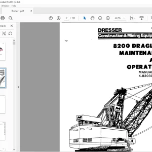 Cat Bucyrus 8200 Dragline Maintenance & Operation Manual BI006267 - PDF DOWNLOAD