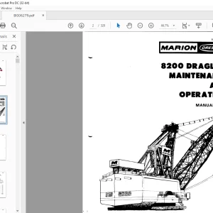Cat Bucyrus 8200 Dragline Maintenance & Operation Manual BI006279 - PDF DOWNLOAD