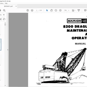 Cat Bucyrus 8200 Dragline Maintenance & Operation Manual BI006451 - PDF DOWNLOAD