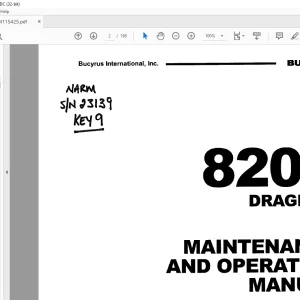 Cat Bucyrus 8200 Dragline Maintenance & Operation Manual BI115425 - PDF DOWNLOAD