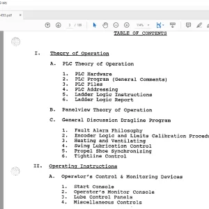 Cat Bucyrus Dragline PLC X-Instruction Manual BI115493 - PDF DOWNLOAD