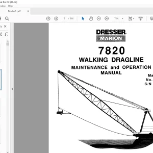 Cat Bucyrus Dresser 7820 Walking Dragline Maintenance & Operation Manual SN 23343 - PDF DOWNLOAD