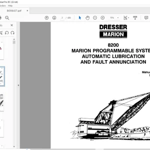 Cat Bucyrus Dresser 8200 Automatic Lubrication & Fault Annunciation Programmable System Manual BI006437 - PDF DOWNLOAD