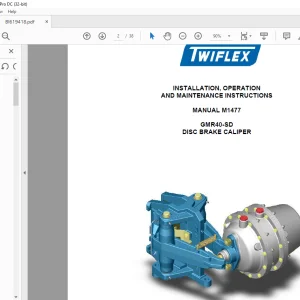 Cat Bucyrus GMR40-SD DISC BRAKE CALIPER INSTALLATION, OPERATION & MAINTENANCE INSTRUCTIONS Manual BI619418 - PDF DOWNLOAD