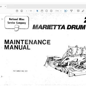 Cat Bucyrus Marietta 2460 Drum Miner Maintenance Manual PN  9901 5653 - PDF DOWNLOAD