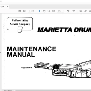 Cat Bucyrus Marietta 3612 Drum Miner Maintenance Manual - PDF DOWNLOAD