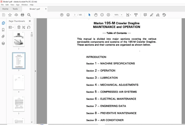Cat Bucyrus Marion 195-M Crawler Dragline Maintenance &amp; Operation Manual SN 23352 – PDF DOWNLOAD ...