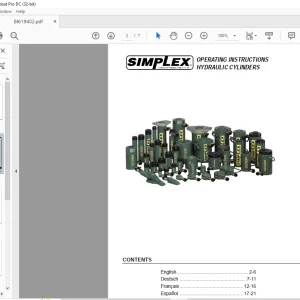 Cat Bucyrus Simplex HYDRAULIC CYLINDERS OPERATING INSTRUCTIONS Manual BI619402 - PDF DOWNLOAD
