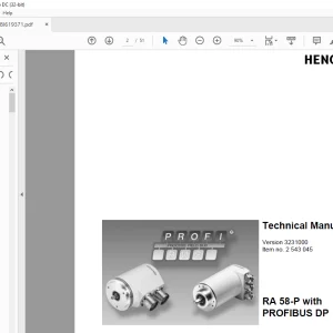 Cat HENGSTLER RA 58-P with PROFIBUS DP Technical Manual BI619371 - PDF DOWNLOAD