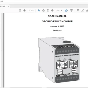 Cat SE-701 GROUND-FAULT MONITOR Operator's Manual BI619422 - PDF DOWNLOAD