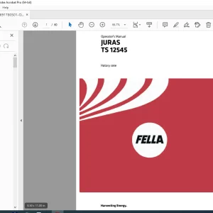 Fella Juras TS 12545 Rotary Rake Operator's Manual - PDF DOWNLOAD