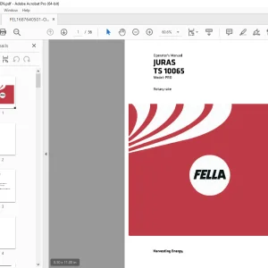 Fella Juras TS 10065 PRO Rotary Rake Operator's Manual - PDF DOWNLOAD