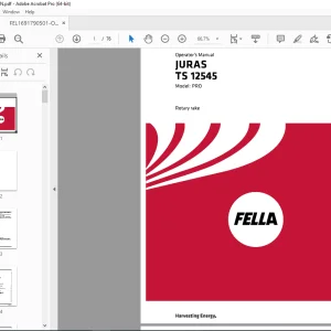 Fella Juras TS 12545 PRO Rotary Rake Operator's Manual - PDF DOWNLOAD